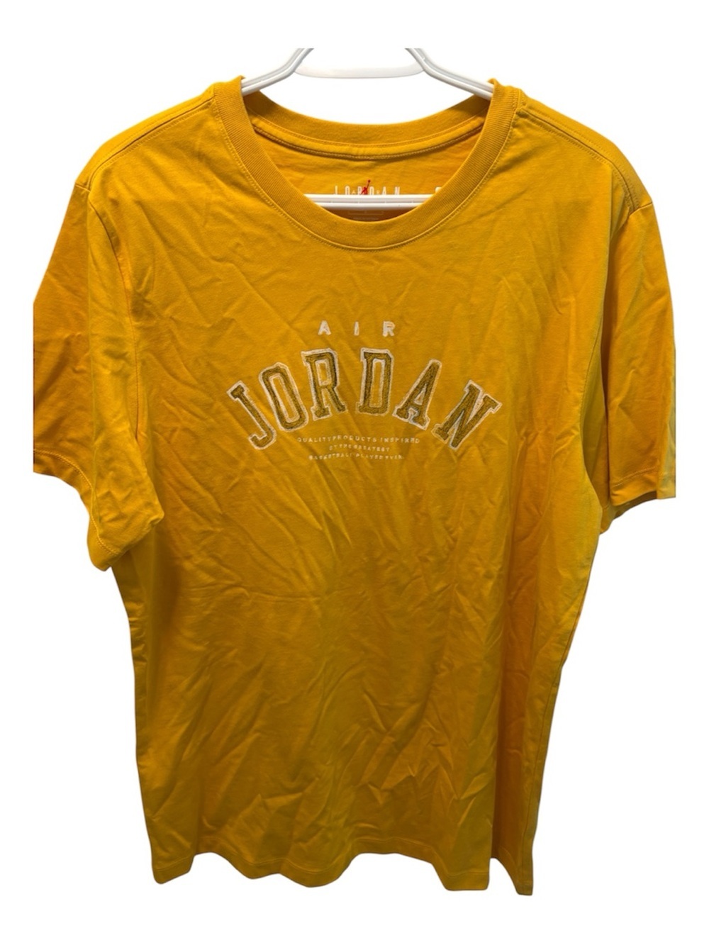 Air Jordan Men’s Yellow Logo Short-Sleeve Tee